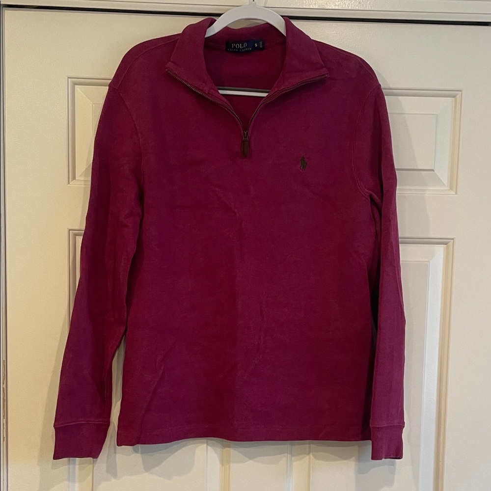 Polo by Ralph Lauren Men’s Quarter-Zip Sweater - Magenta